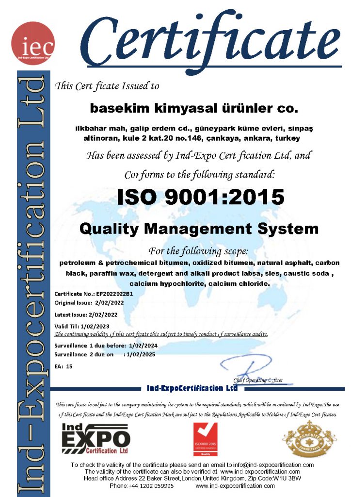 basekim ISO certificate